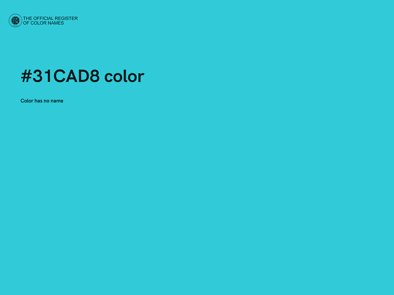 #31CAD8 color image