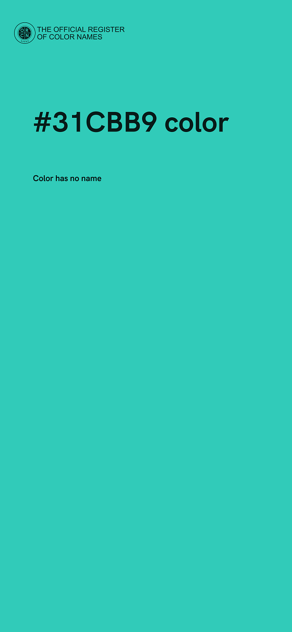 #31CBB9 color image