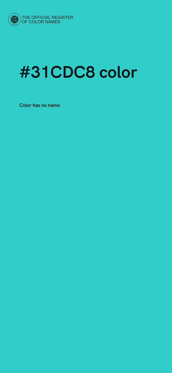 #31CDC8 color image