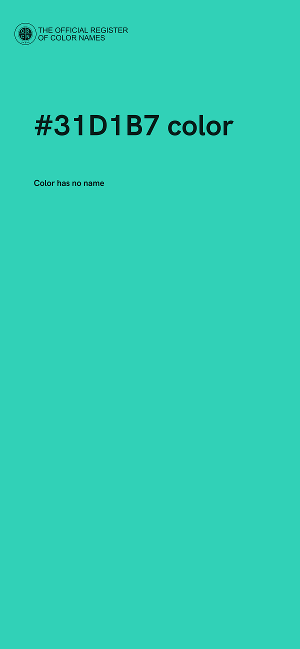 #31D1B7 color image
