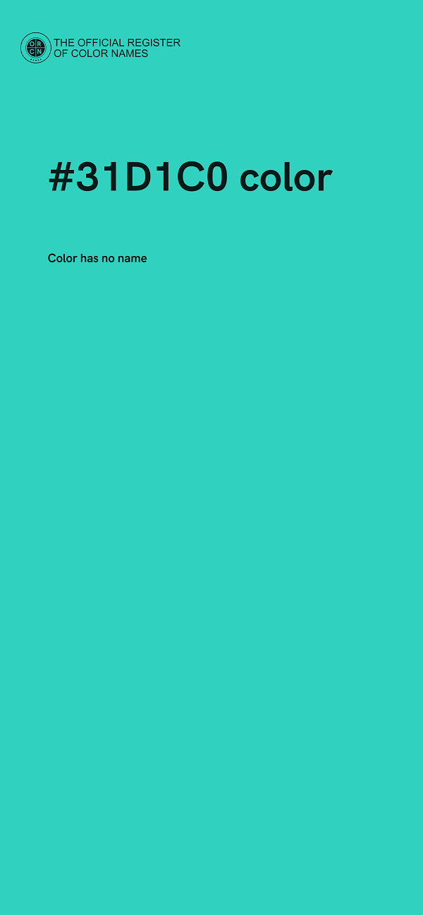 #31D1C0 color image