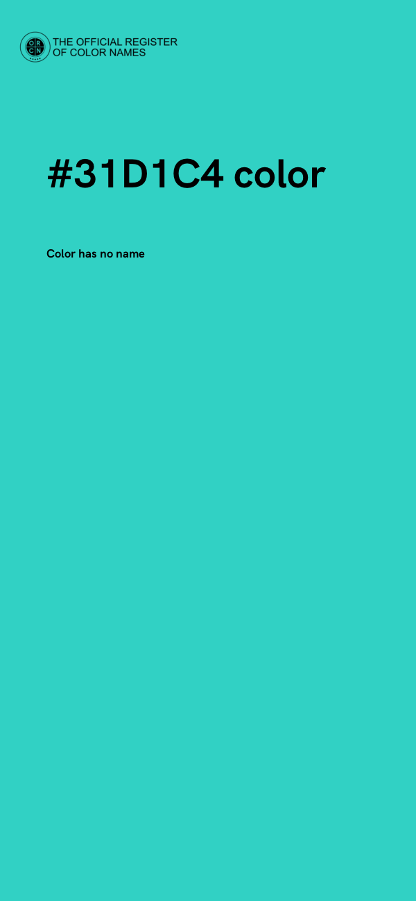 #31D1C4 color image