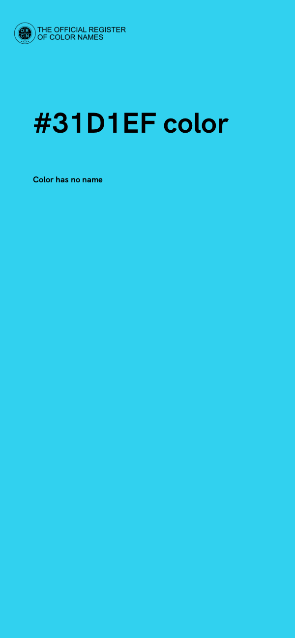 #31D1EF color image