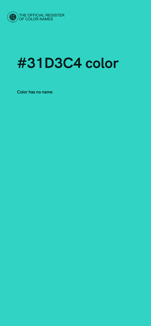 #31D3C4 color image