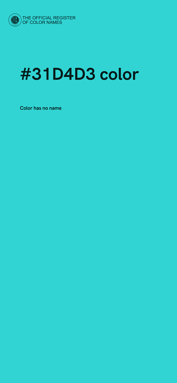 #31D4D3 color image