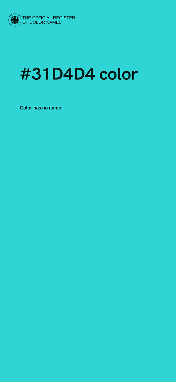 #31D4D4 color image