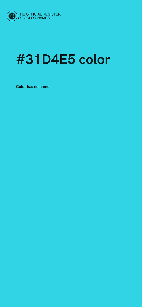 #31D4E5 color image