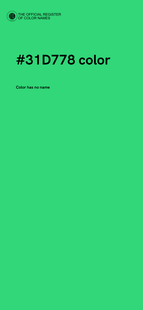 #31D778 color image