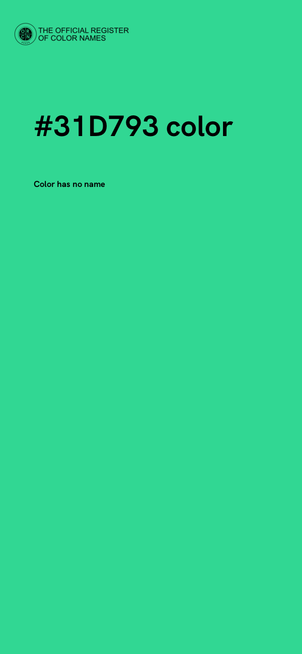 #31D793 color image