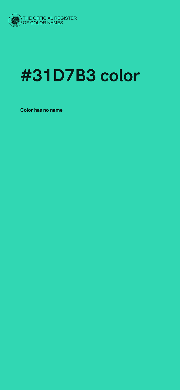 #31D7B3 color image