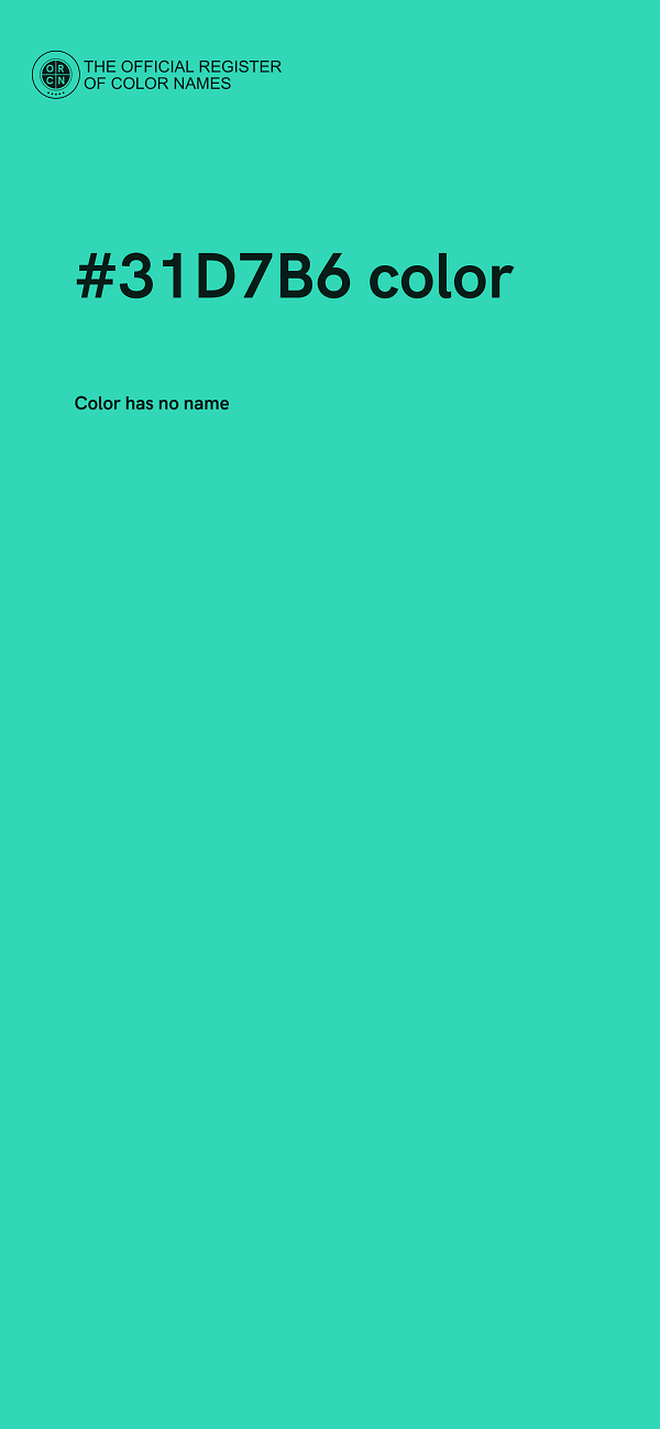 #31D7B6 color image