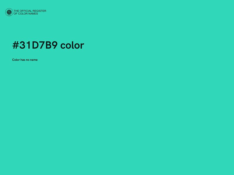 #31D7B9 color image