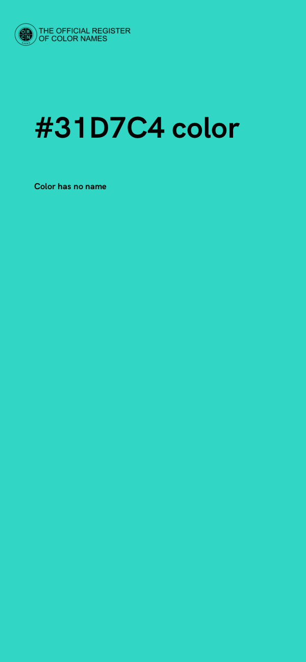 #31D7C4 color image