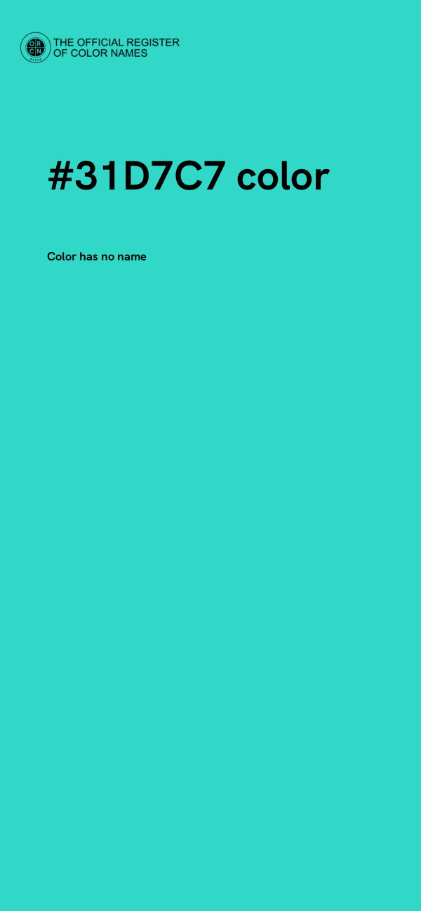 #31D7C7 color image