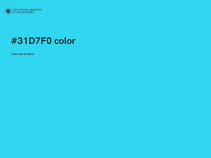 #31D7F0 color image