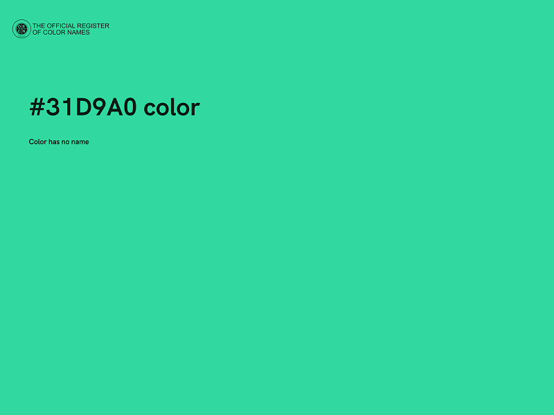 #31D9A0 color image