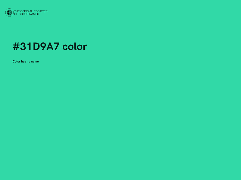 #31D9A7 color image