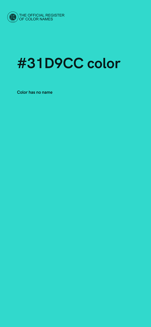 #31D9CC color image