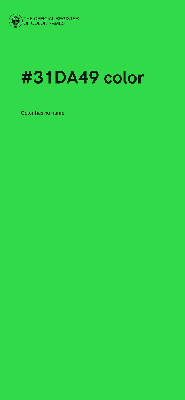 #31DA49 color image