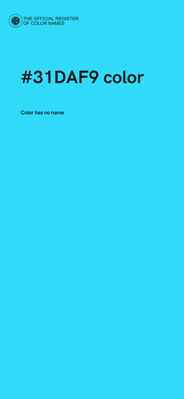 #31DAF9 color image