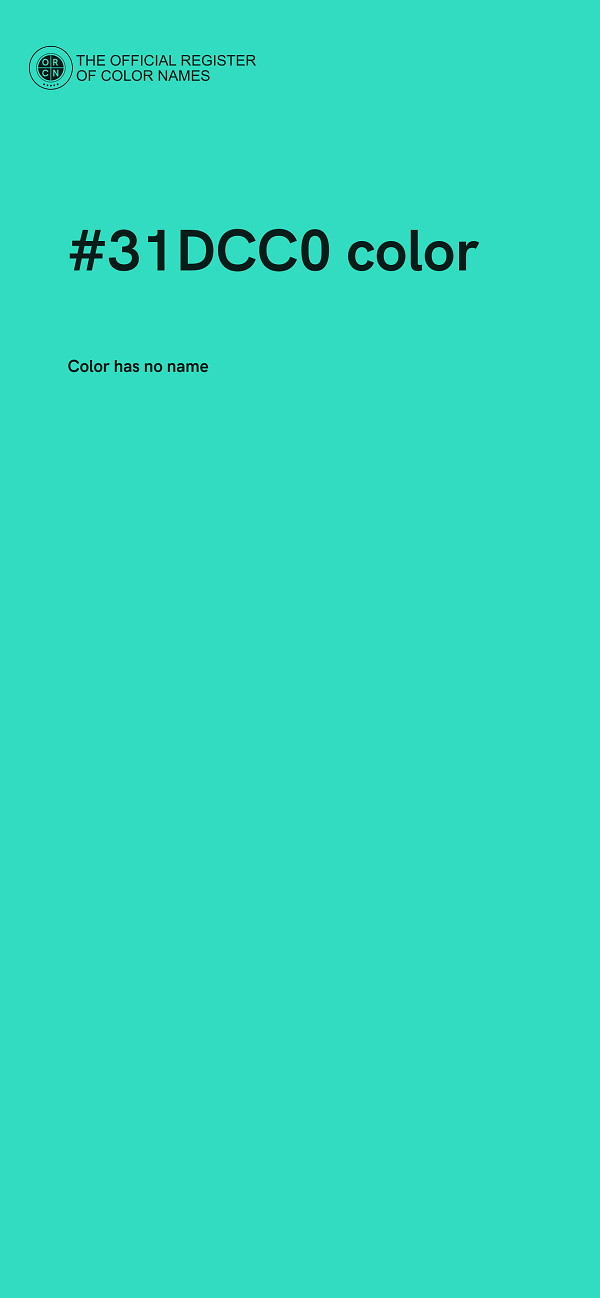 #31DCC0 color image