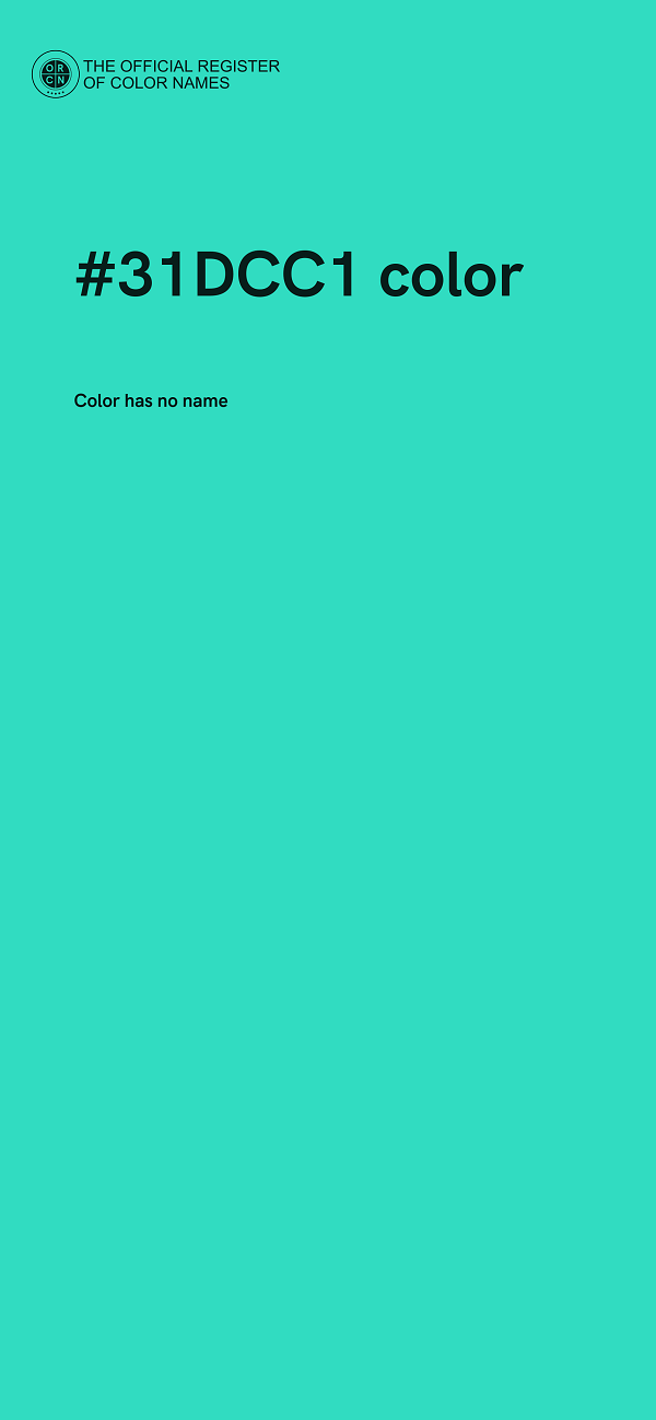 #31DCC1 color image