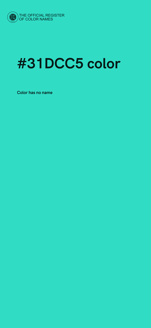 #31DCC5 color image
