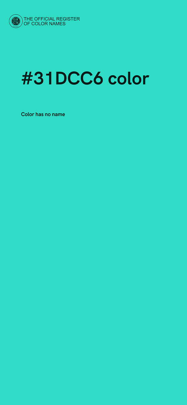 #31DCC6 color image