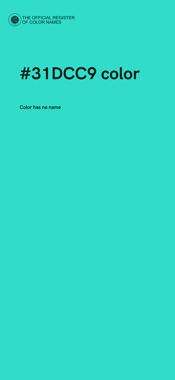 #31DCC9 color image