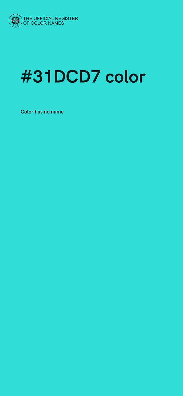 #31DCD7 color image