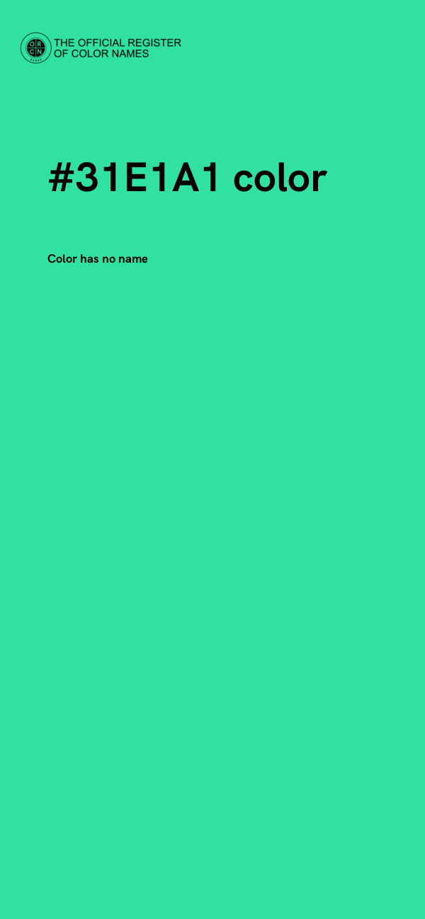 #31E1A1 color image