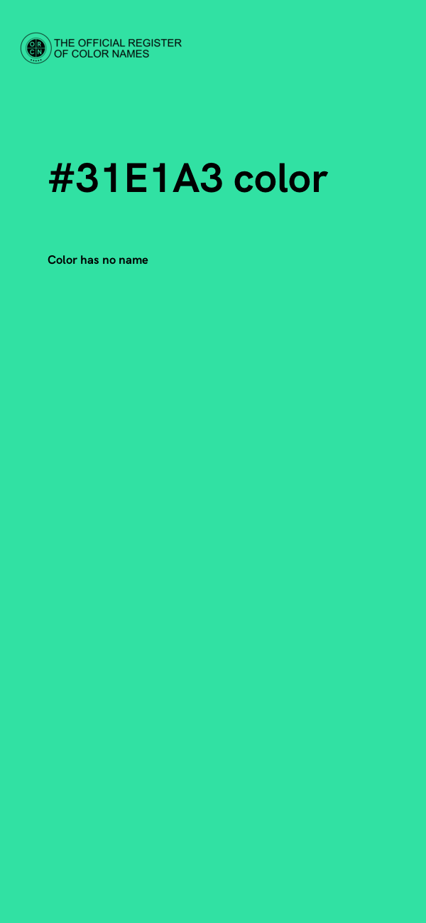 #31E1A3 color image