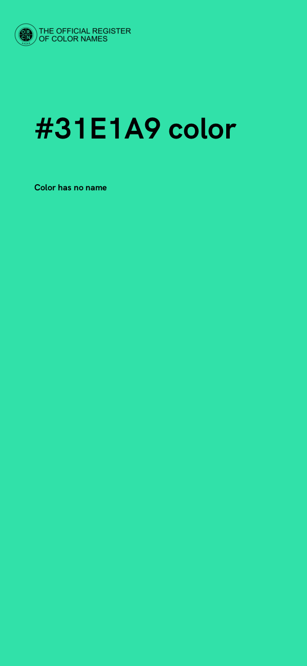 #31E1A9 color image