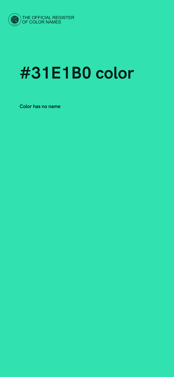 #31E1B0 color image