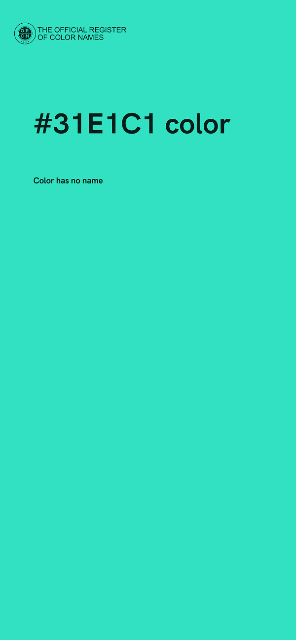 #31E1C1 color image