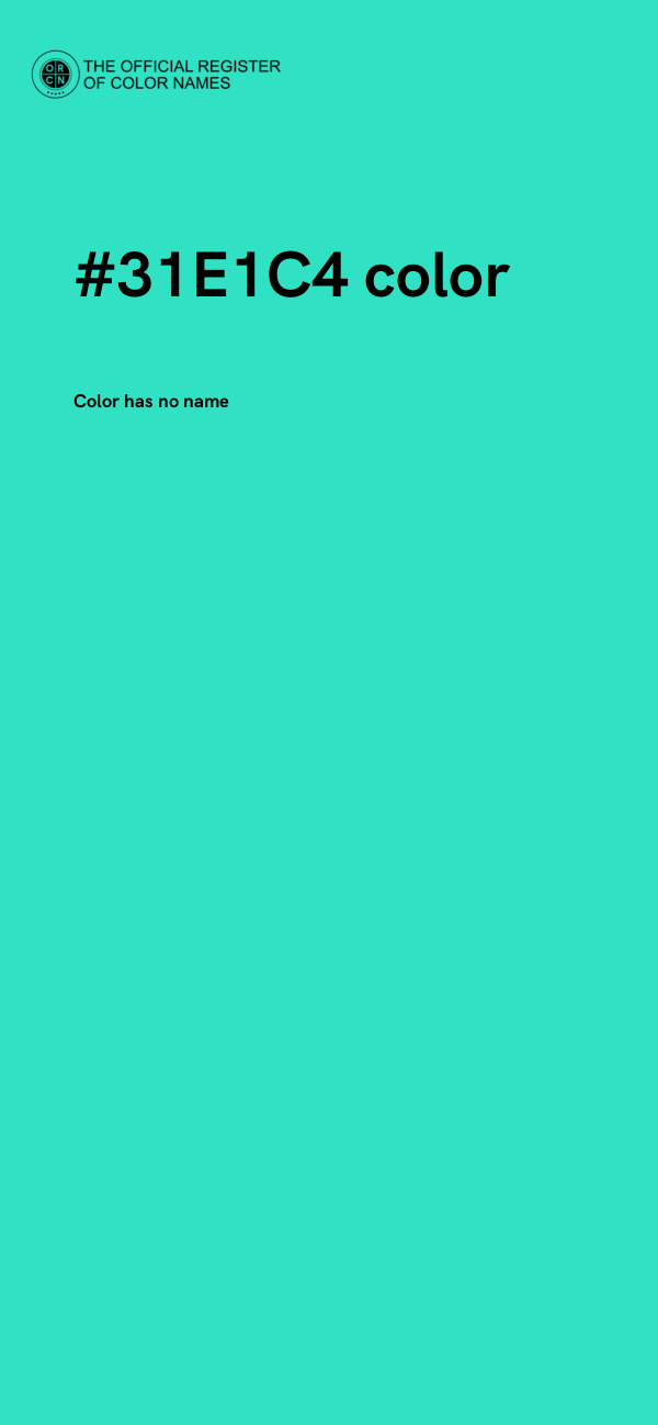 #31E1C4 color image