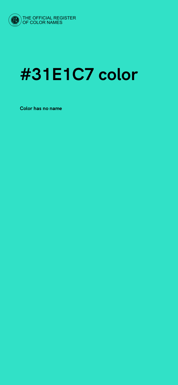 #31E1C7 color image