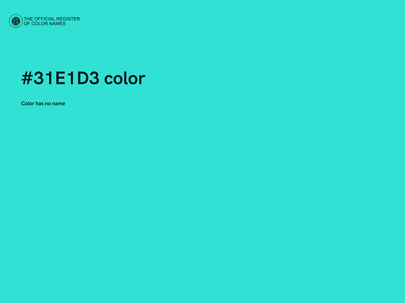 #31E1D3 color image