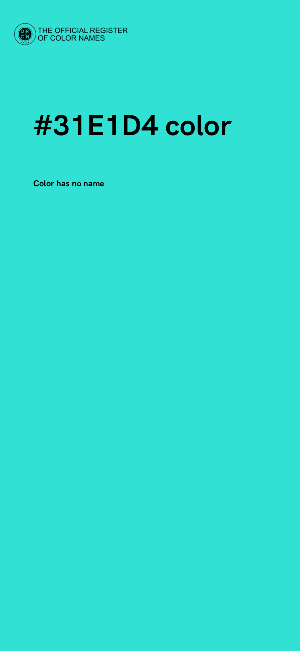 #31E1D4 color image
