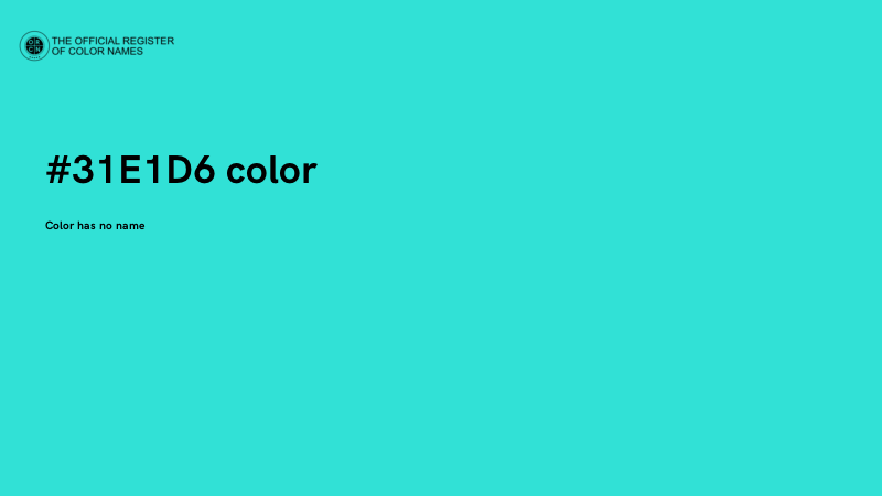 #31E1D6 color image