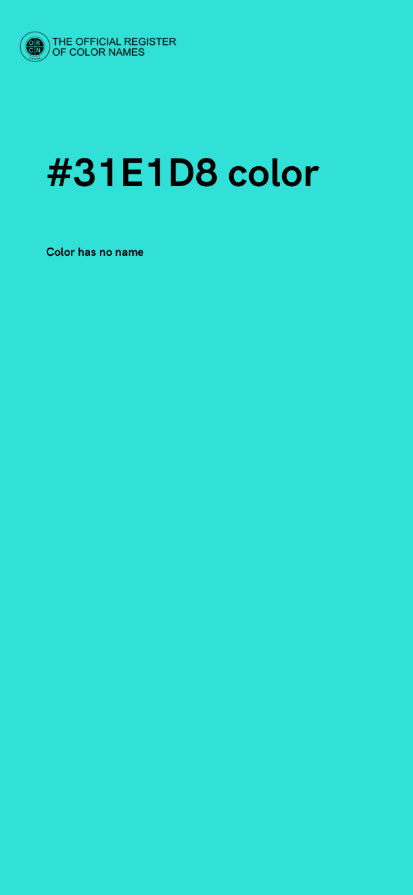 #31E1D8 color image