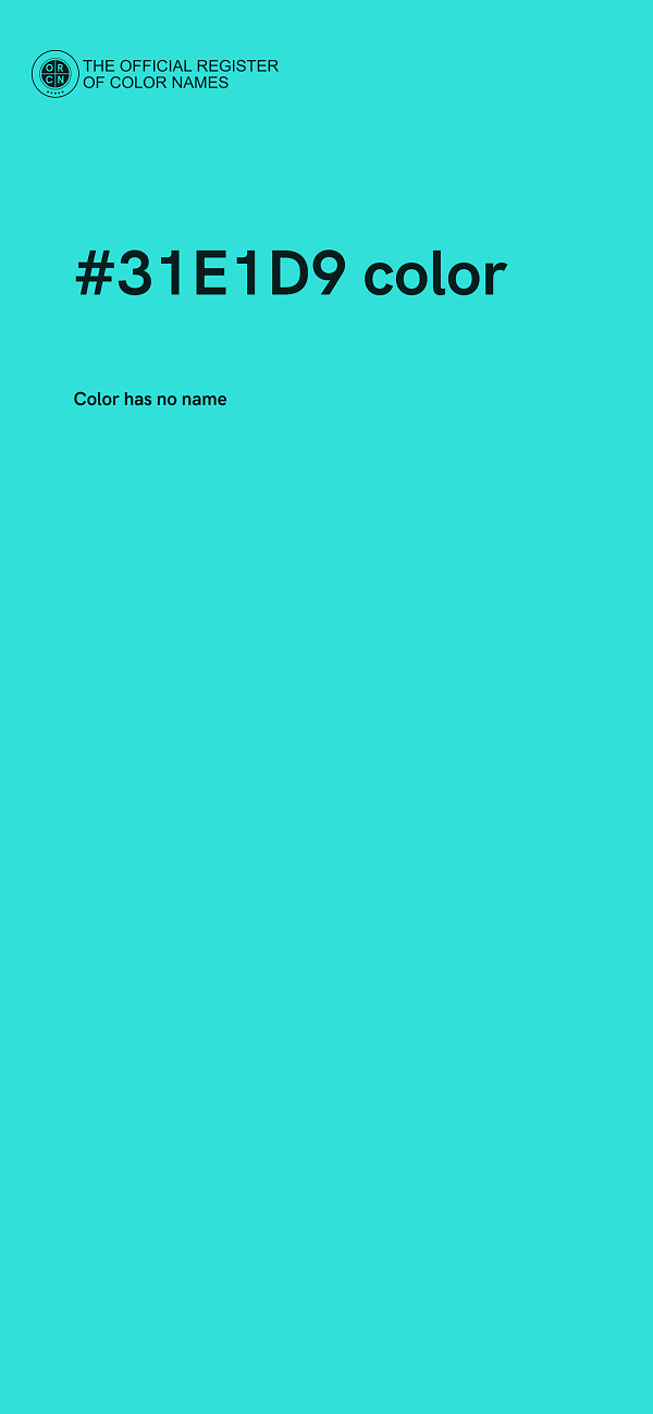 #31E1D9 color image