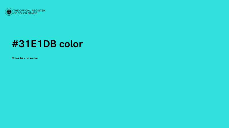 #31E1DB color image