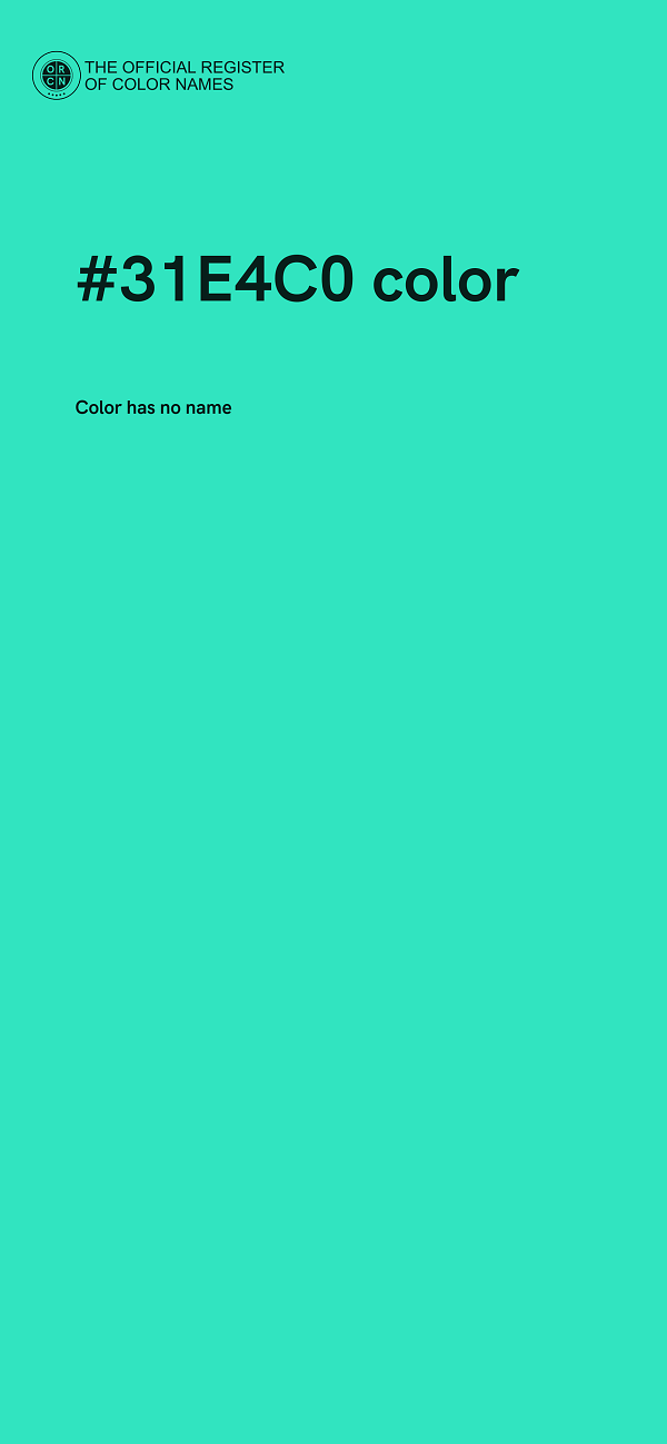 #31E4C0 color image