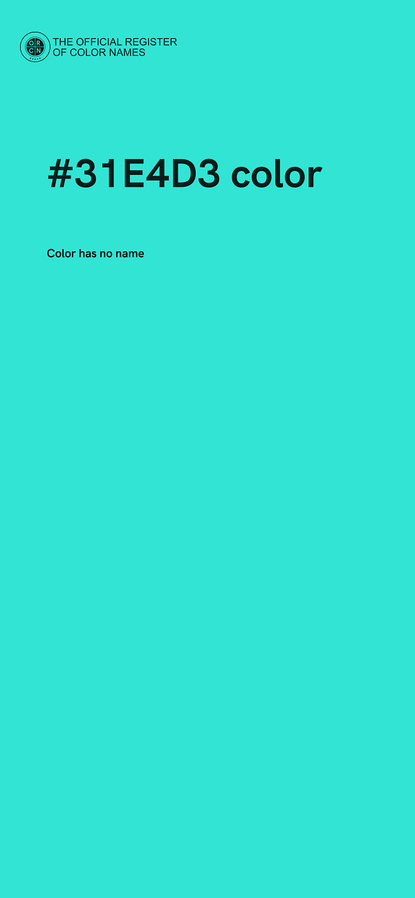 #31E4D3 color image