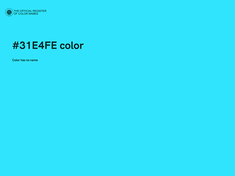 #31E4FE color image