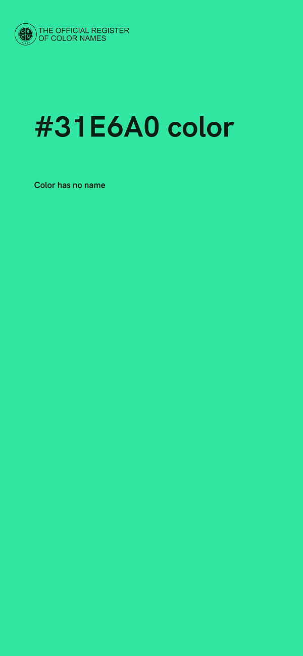 #31E6A0 color image