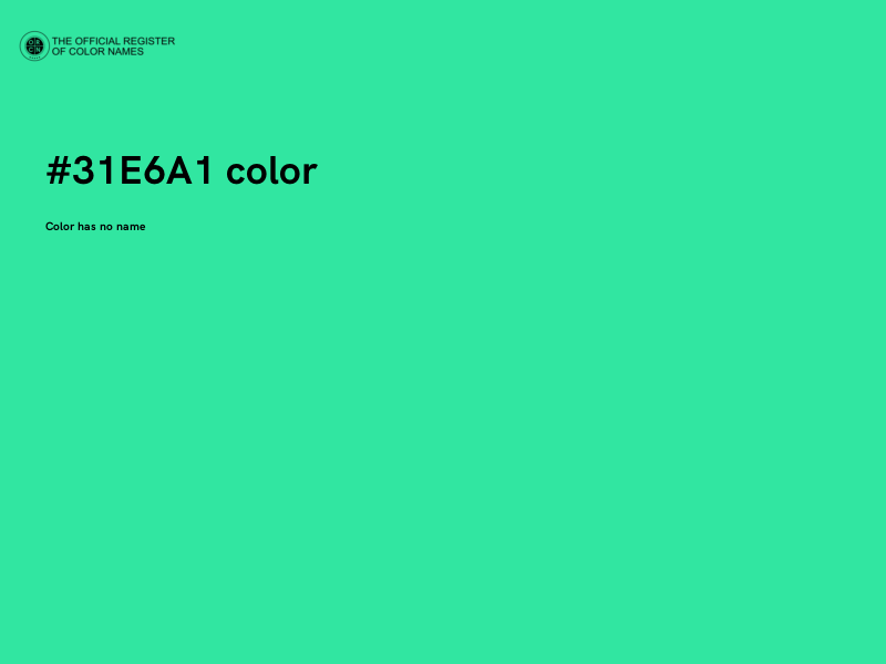 #31E6A1 color image