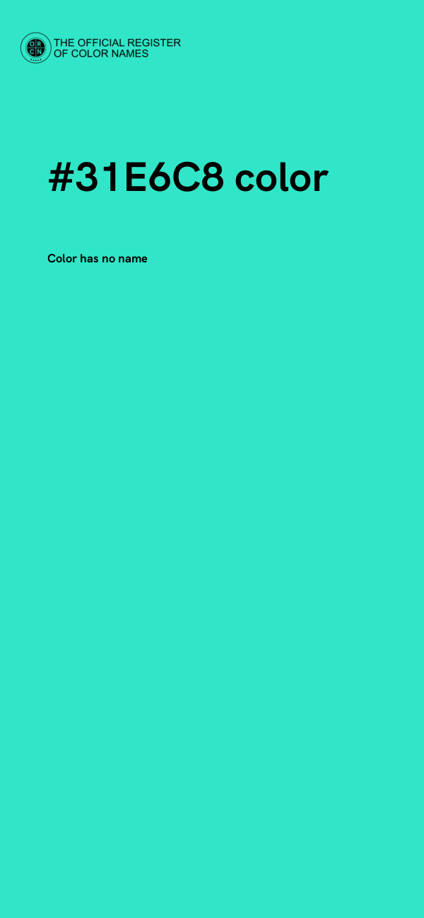 #31E6C8 color image
