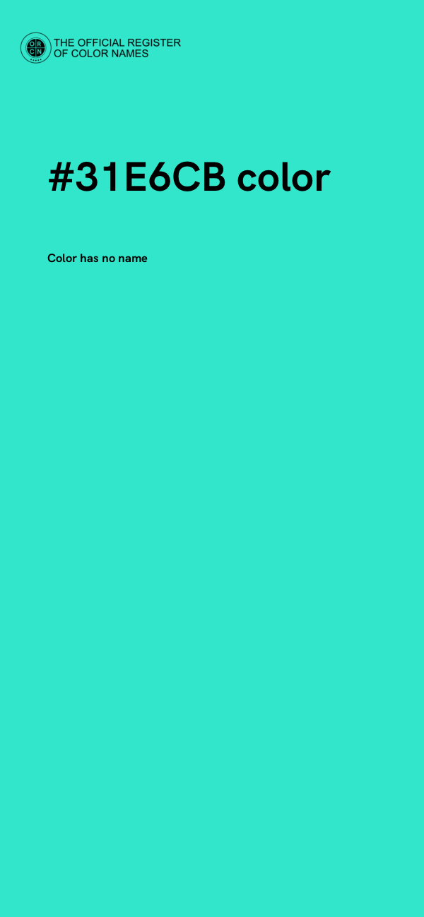 #31E6CB color image